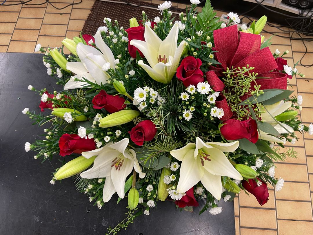 Red and White Centerpiece