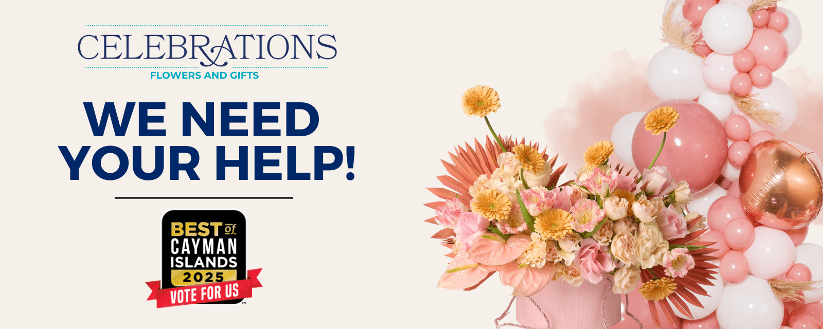 Celebrations Flowers & Gifts Nominated for Best of Cayman 2025 – Twice!