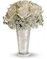 Teleflora's White Lace Centerpiece