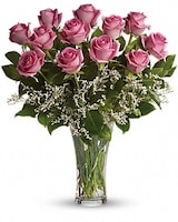Make Me Blush - Dozen Long Stemmed Pink Roses