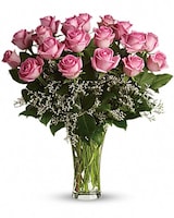Make Me Blush - Dozen Long Stemmed Pink Roses