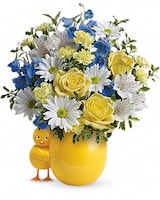 Teleflora's Sweet Peep Bouquet - Baby Blue
