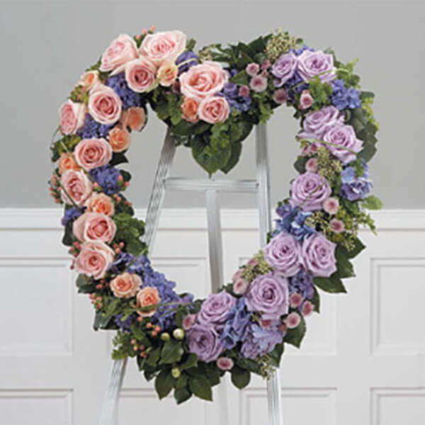 Lavender, Orange & Green Heart