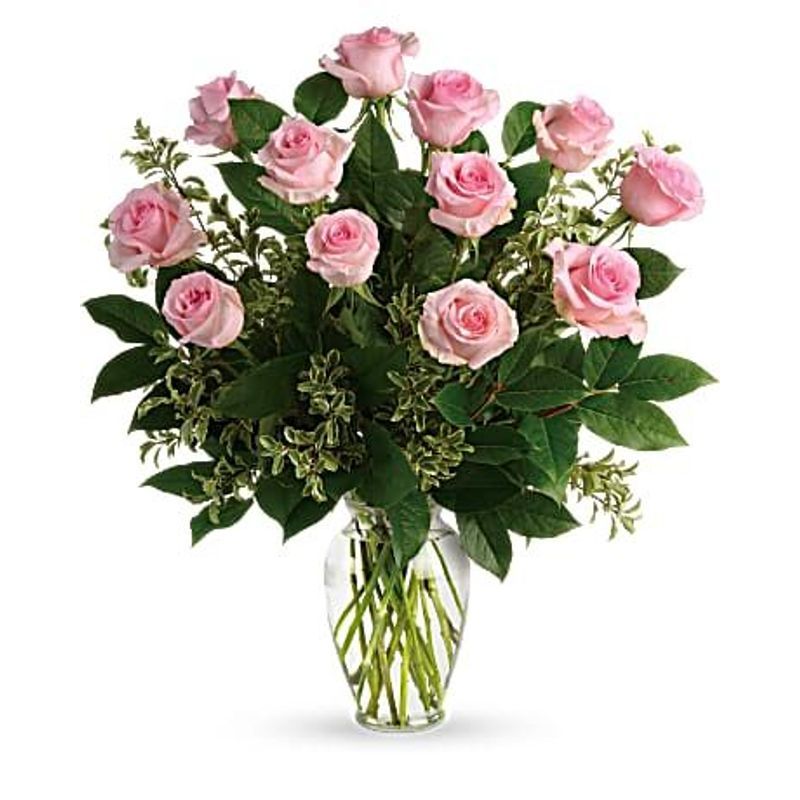 Dozen Pink Roses