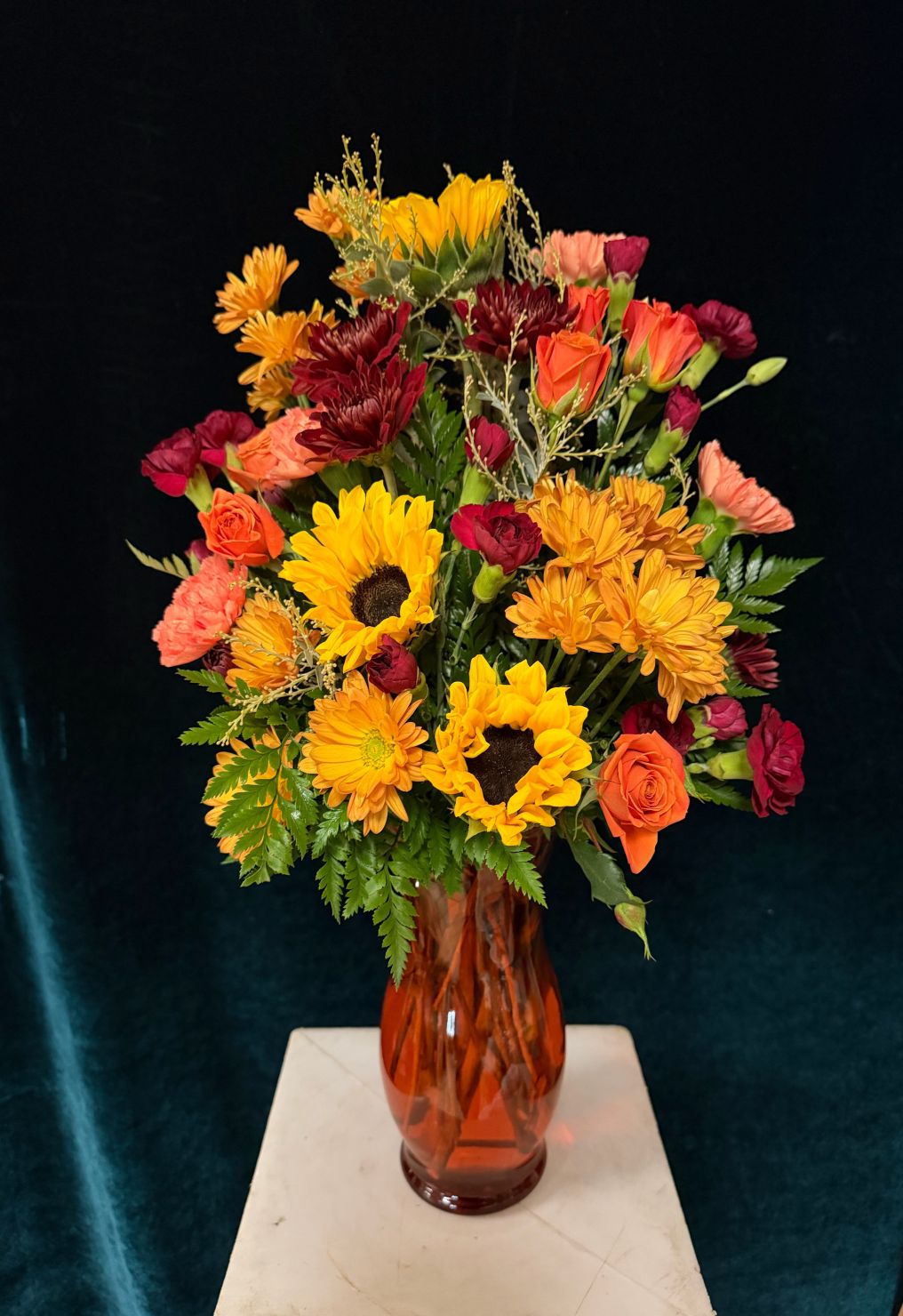 fall vased arrangement