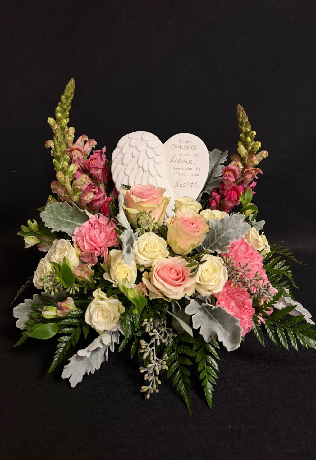 pink heart ceramic keepsake 