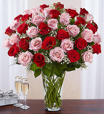Ultimate Pink & Red Roses