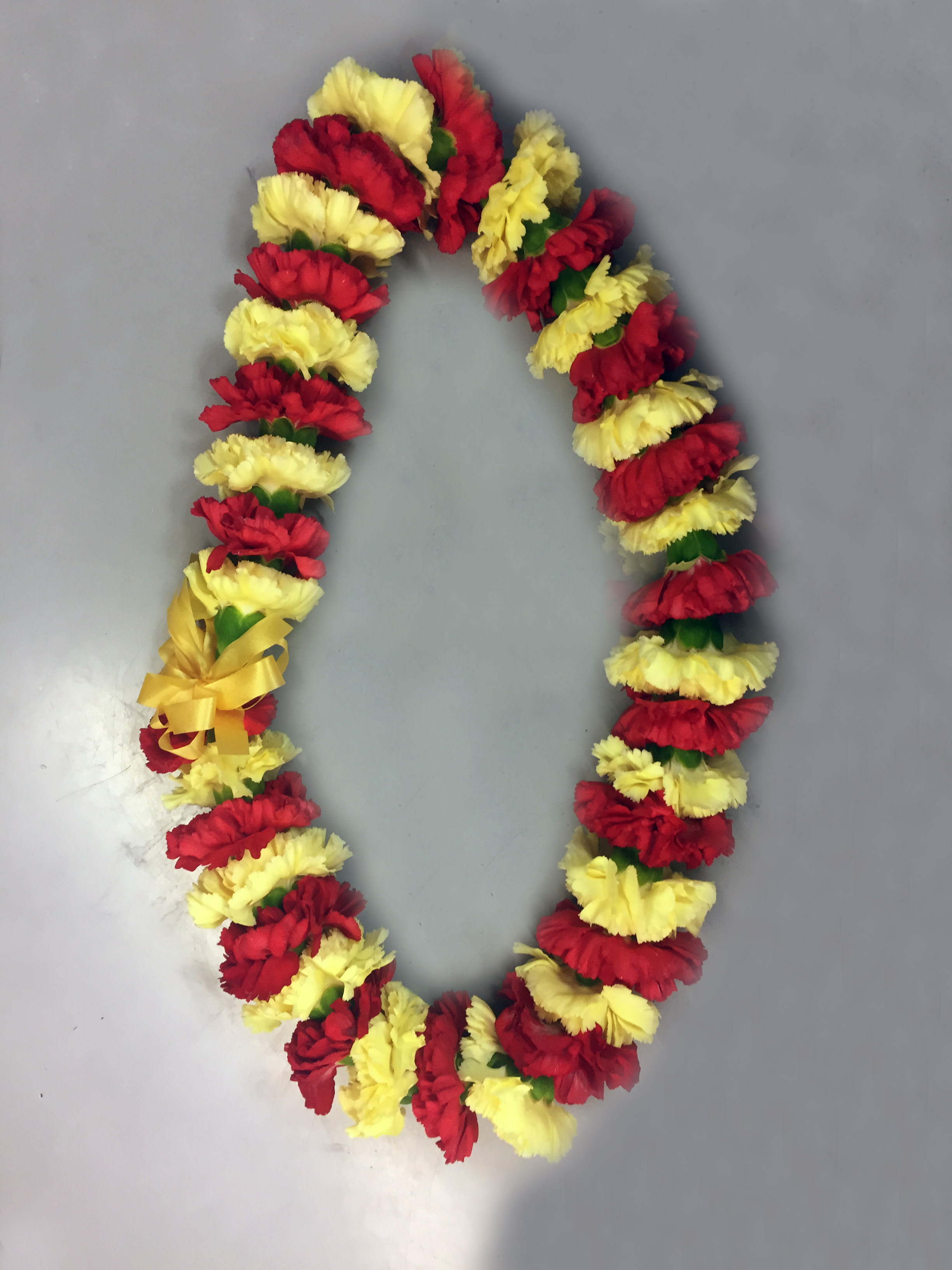 Yellow & Hot Pink Carnation Lei