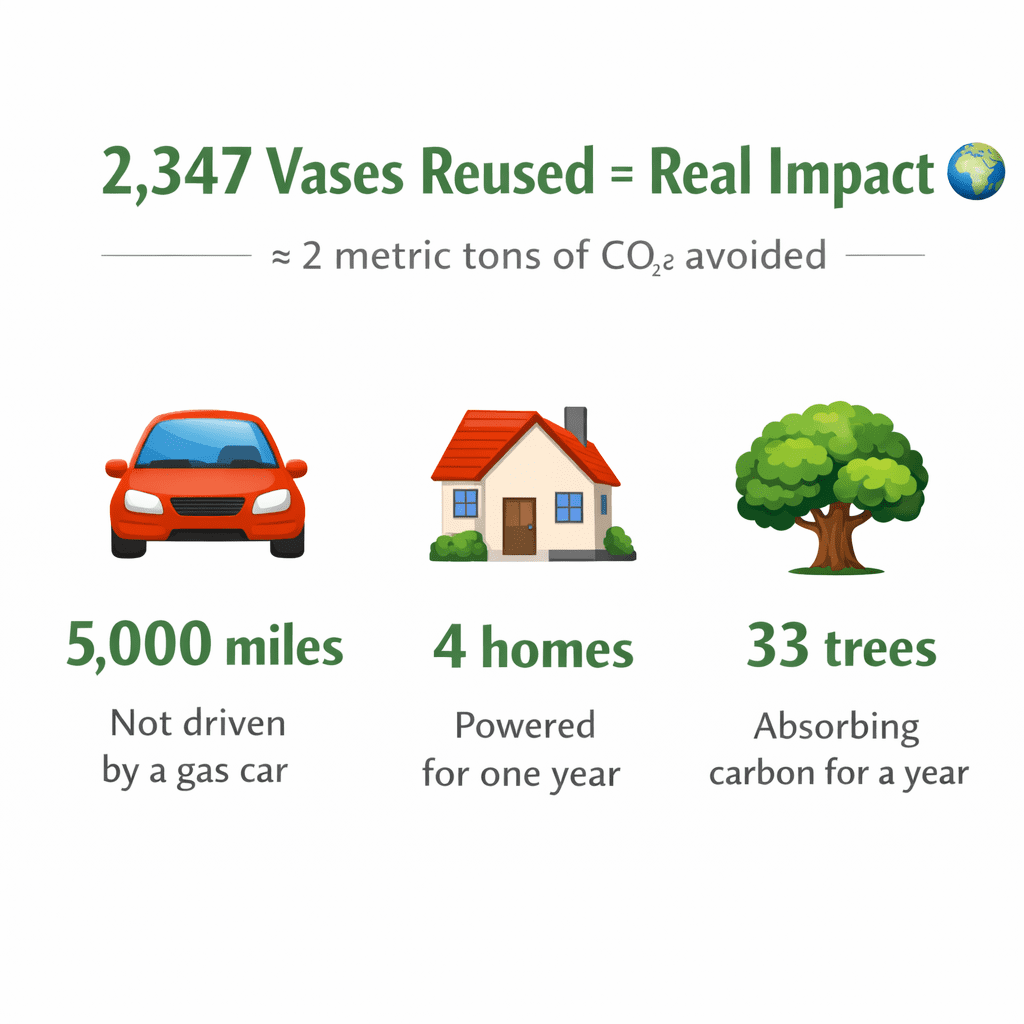 2 Tons of Carbon Diverted = $2,347 to Local Nonprofits