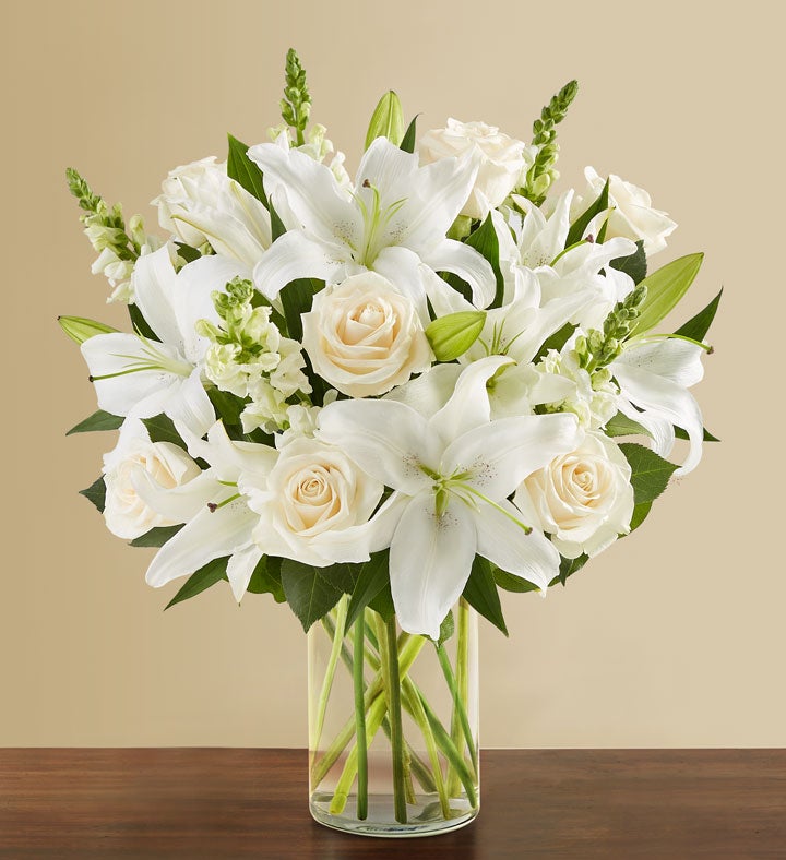 Classic All White Arrangement™ for Sympathy