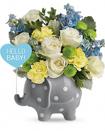 Teleflora's Hello Sweet Baby - Blue