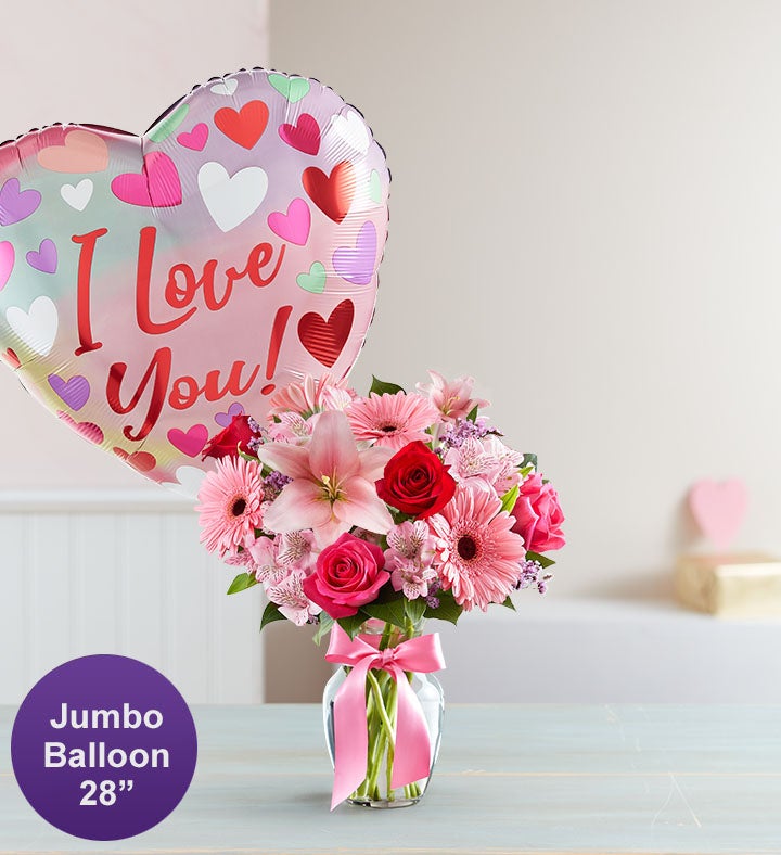 Fields of Europe® Romance with Jumbo Love Balloon
