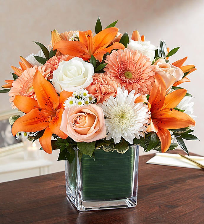 Soothing Sorrows Peach, Orange & White
