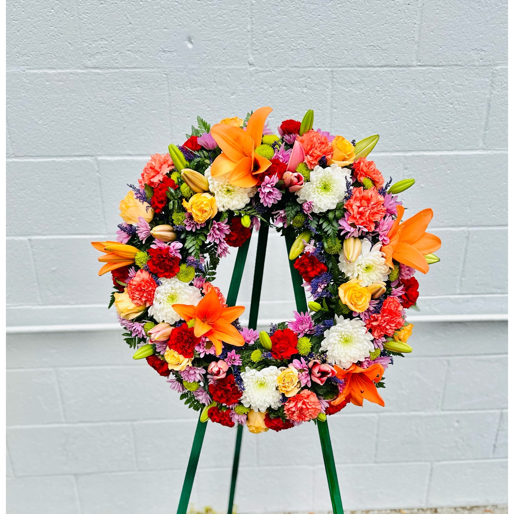 Serene Blessings™ Standing Wreath- Bright