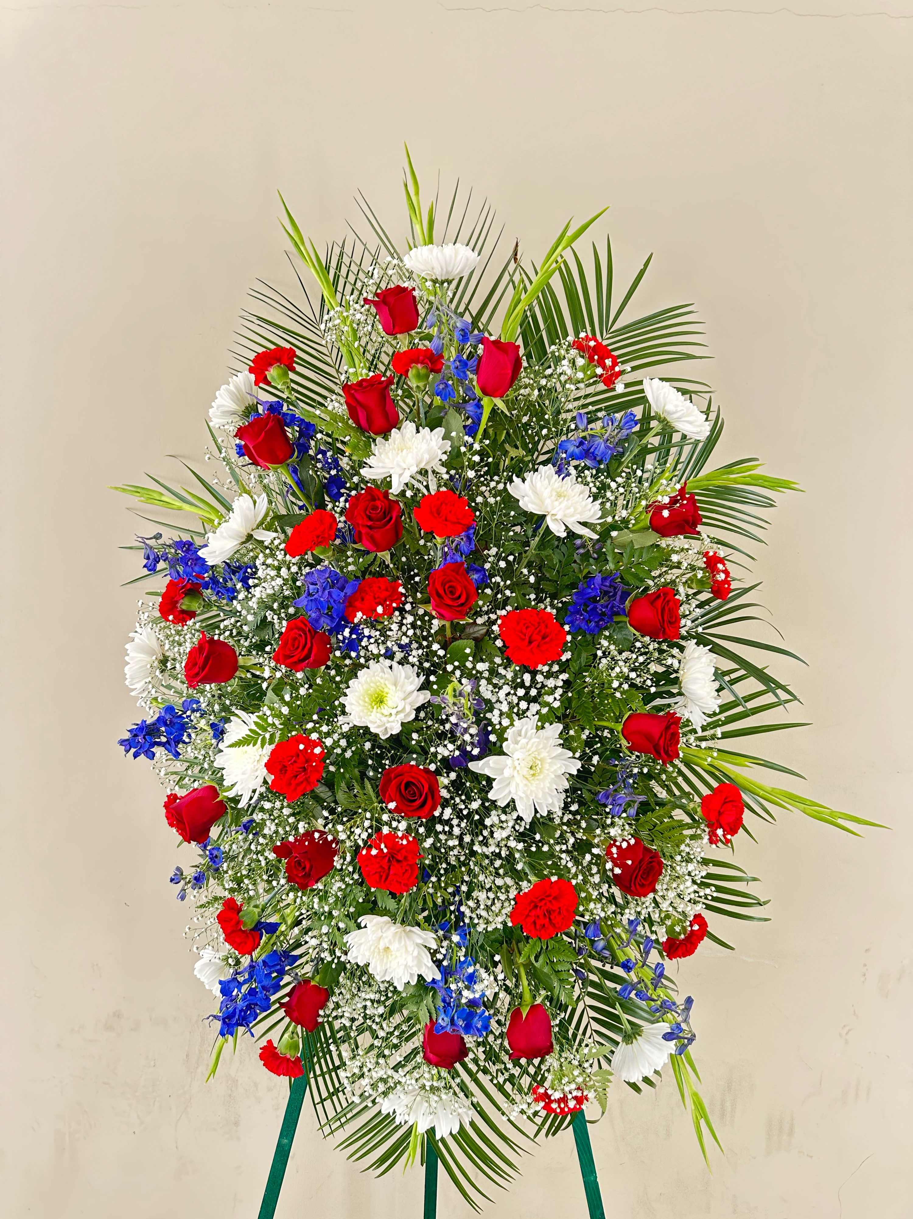 Standing Spray - Red, White and Blue 