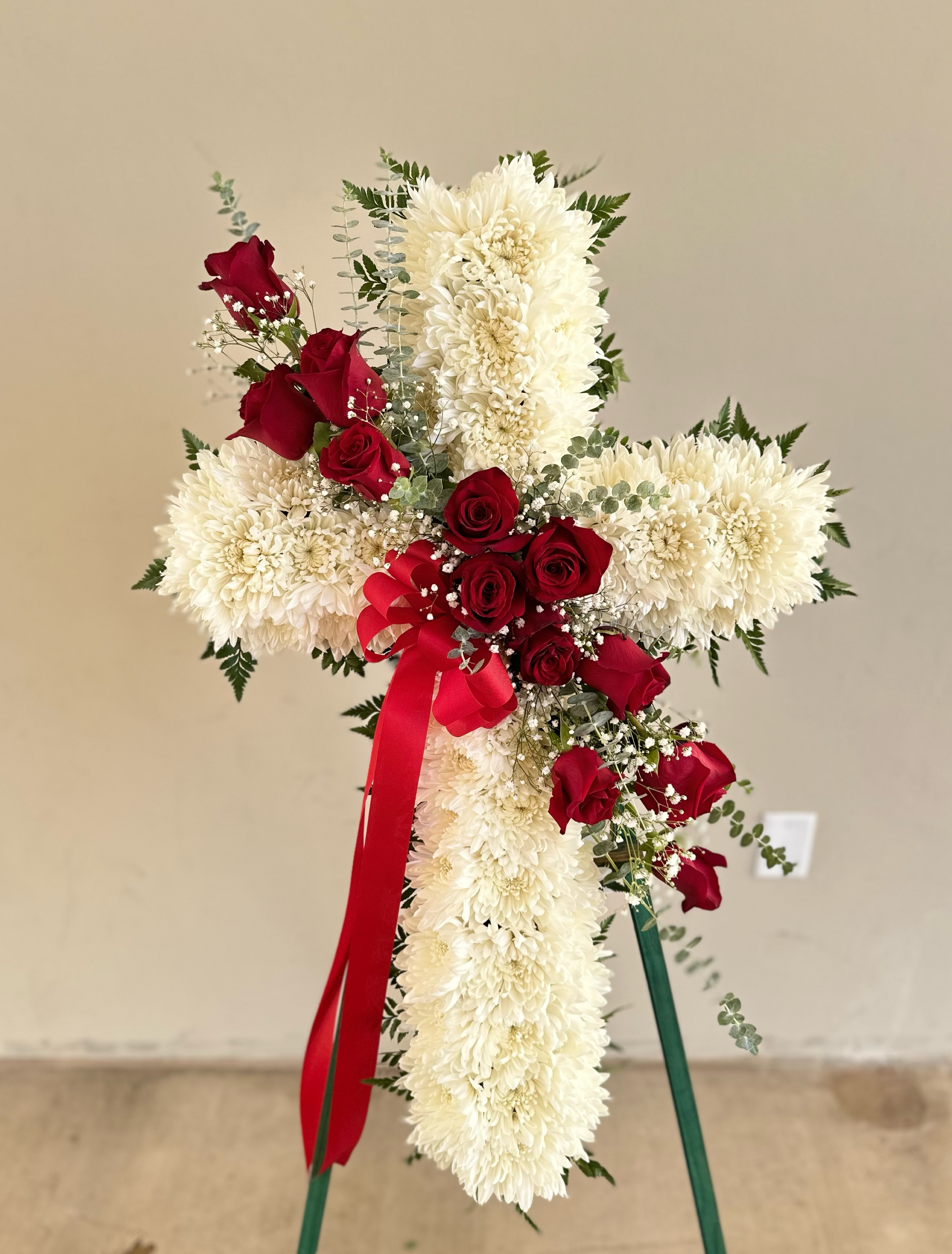 Standing Cross - Red & White 