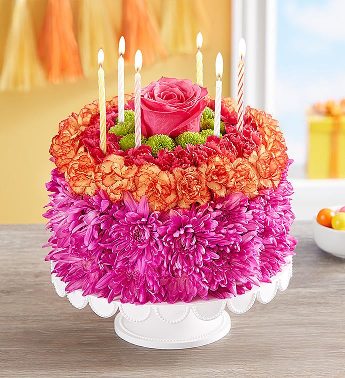 Birthday Wishes Flower Cake® Vibrant