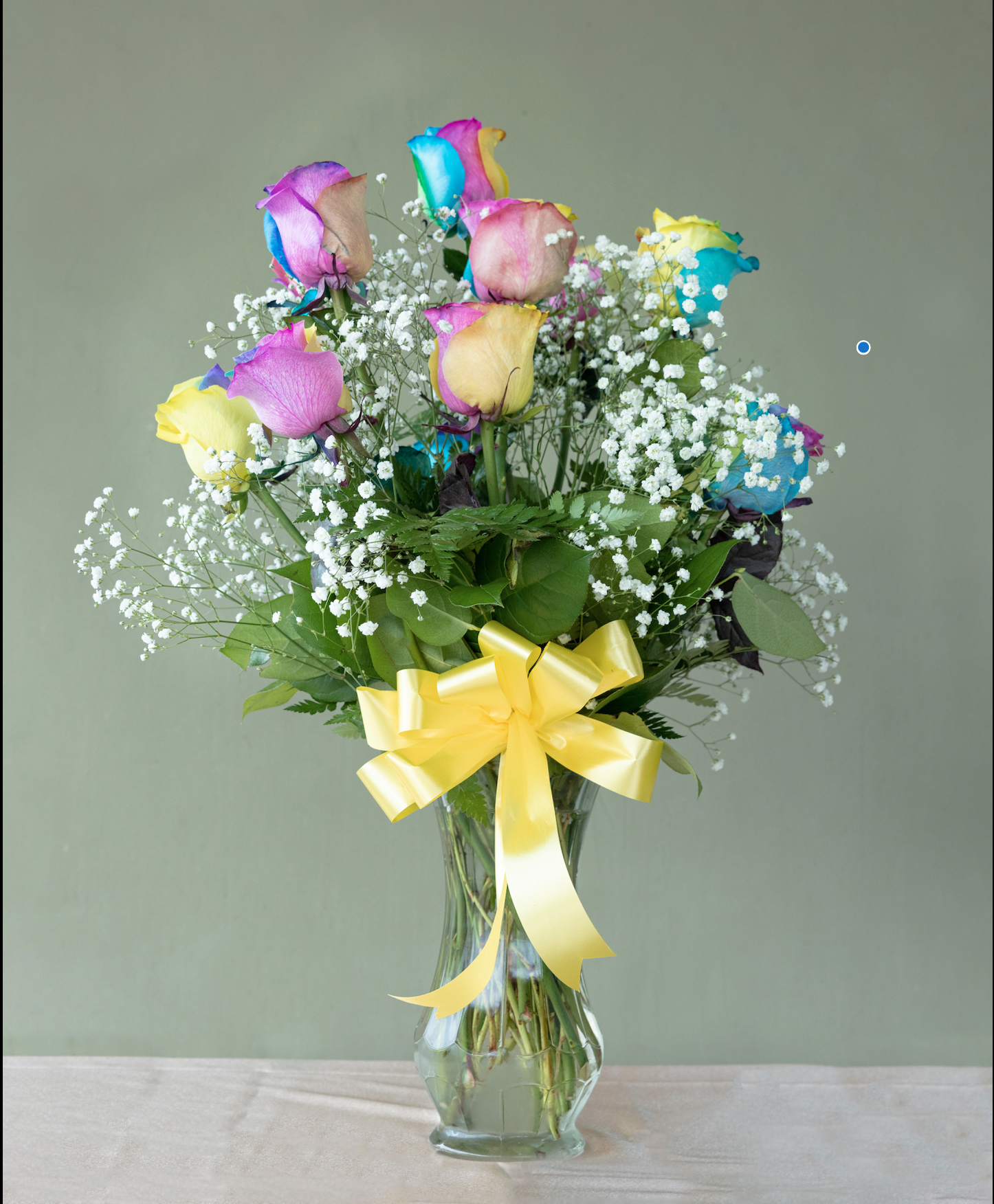Premium Long Stem Rainbow Roses