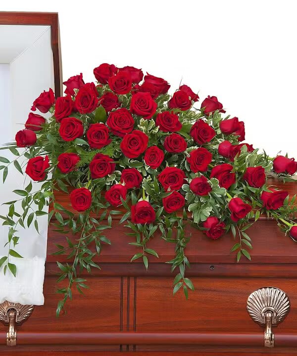 SIMPLY ROSES SUPREME CASKET SPRAY