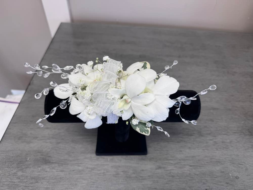White Orchid Corsage Alternative Image