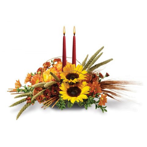 Jacques Flower Shop - Manchester JAC Autumn Harvest Centerpiece