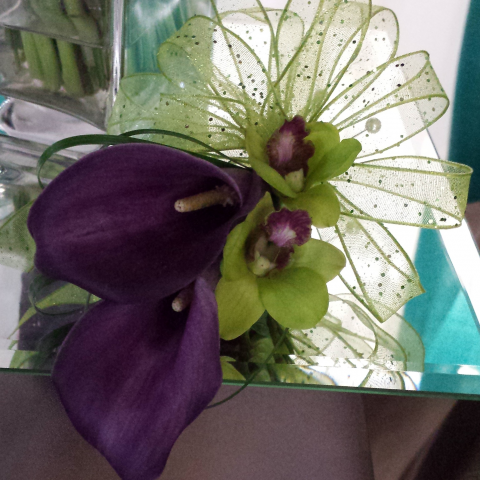 Jacques Flower Shop - Manchester JQW Mini Callas & Dendrobium Corsage