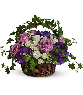Jacques Flower Shop - Manchester A Full Life Basket Bouquet