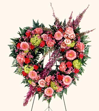 Jacques Flower Shop - Manchester Eternal Rest Heart Wreath