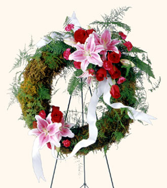 Jacques Flower Shop - Manchester Lily & Rose Wreath