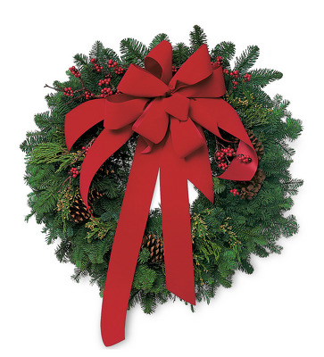 Jacques Flower Shop - Manchester JAC Fresh Evergreen Wreath