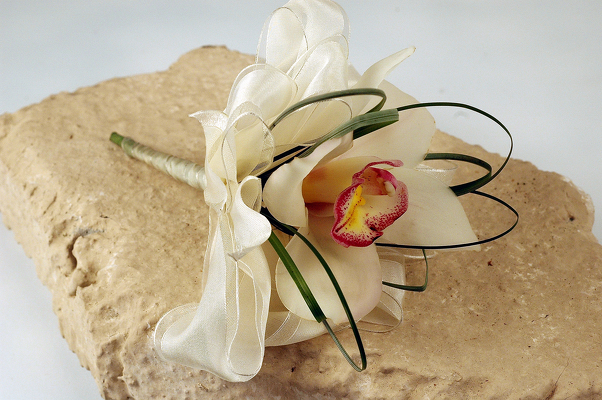 Jacques Flower Shop - Manchester JQW White Cymbidium Nosegay Bouquet