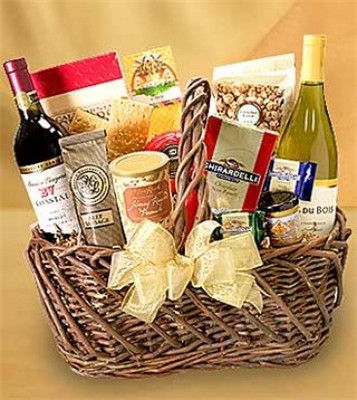 Jacques Flower Shop - Manchester JQ Wine and Goodie Basket