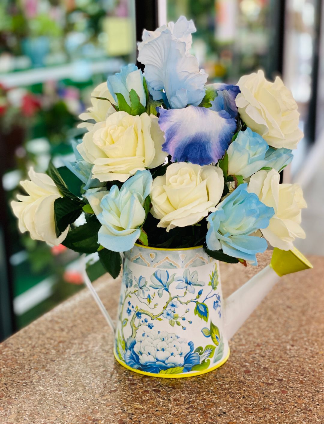 Silk Blue and white pitcher 