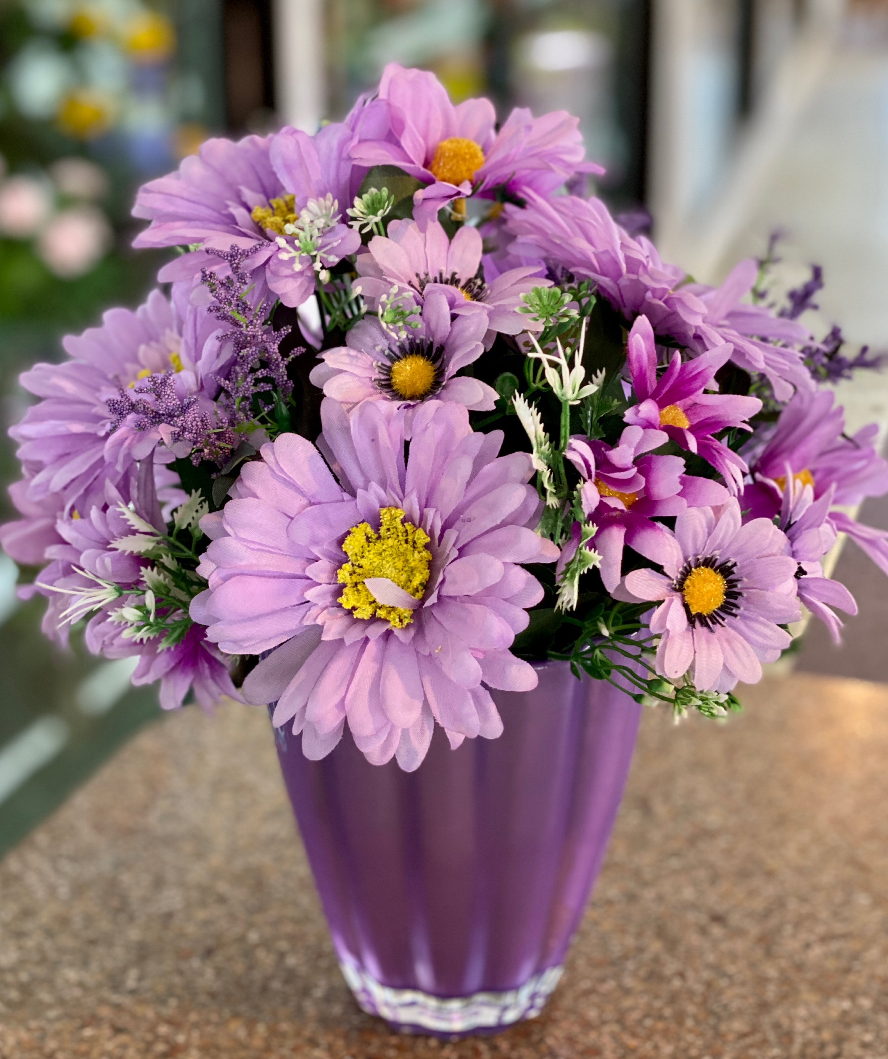 Silk Pastel Purple bouquet 