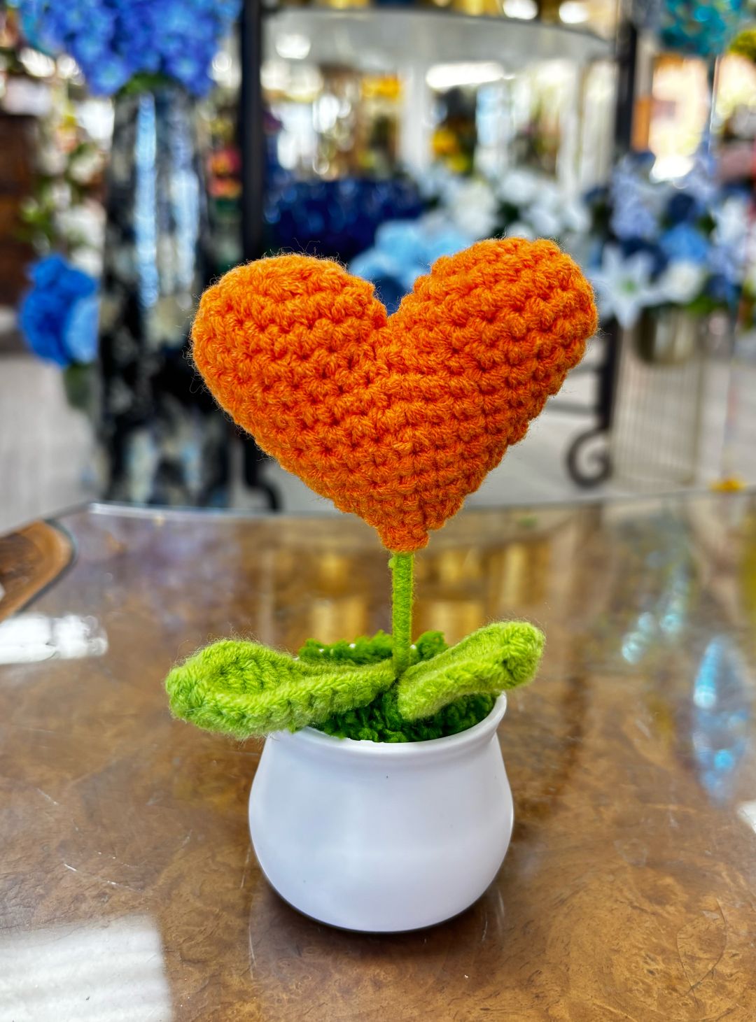 Knit Heart Pot