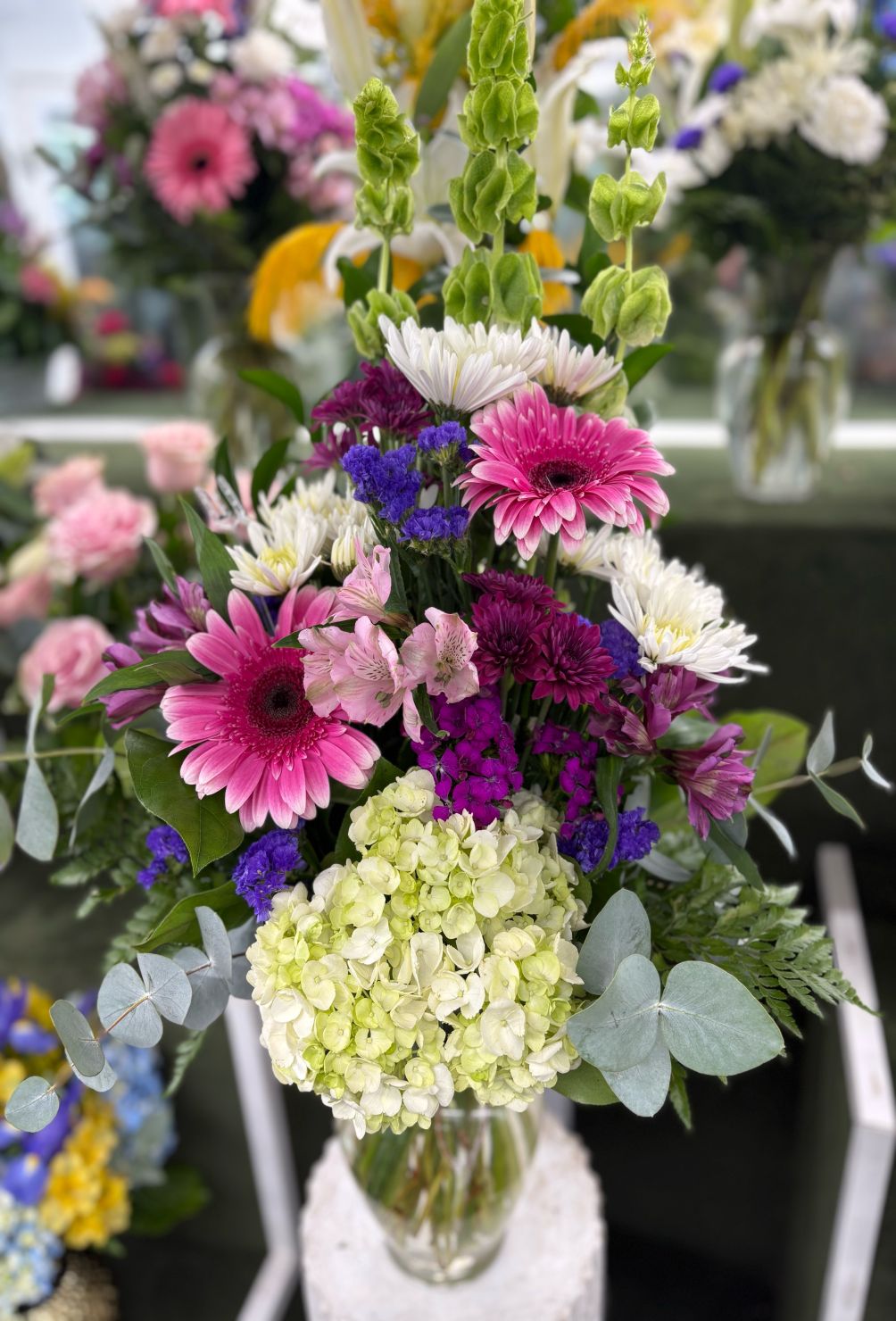 Pink and Purple Arrangement IN THE COOLER 