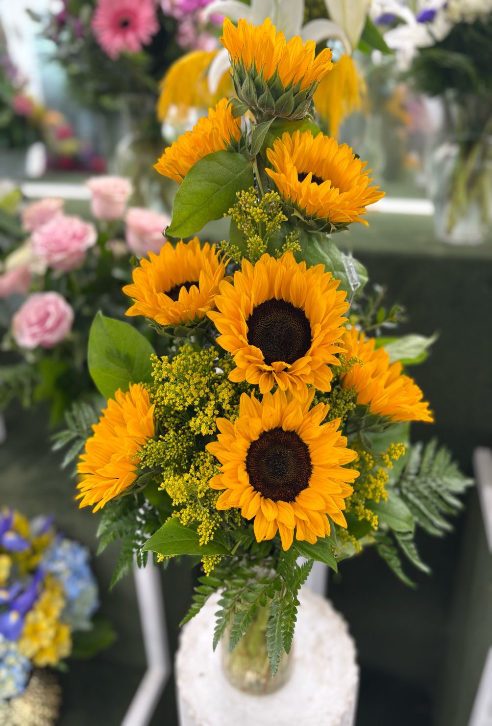 Sunny Sunflowers Arrangement IN THE COOLER 