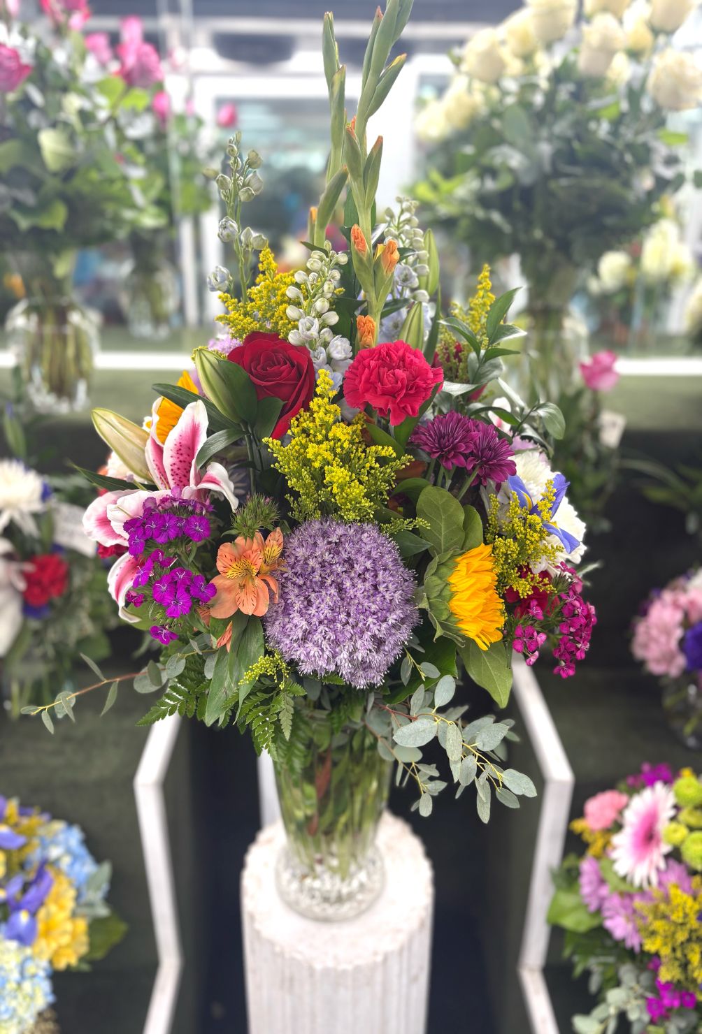 Tall Vase Arrangement IN THE COOLER 