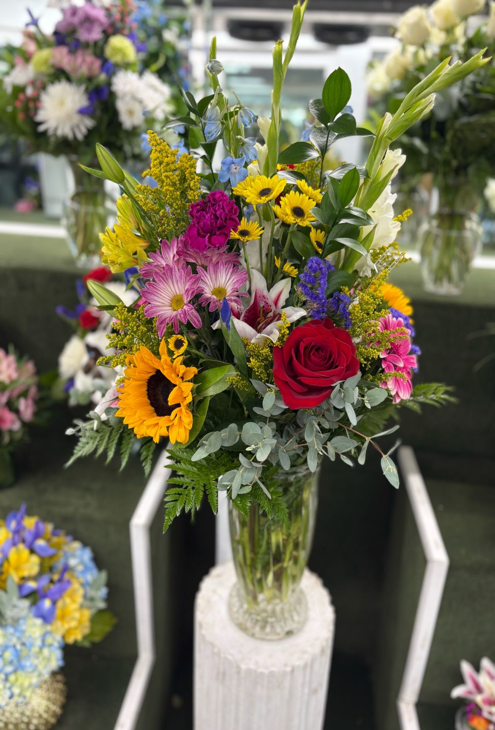 Tall Bright Beautiful Arrangement IN THE COOLER 