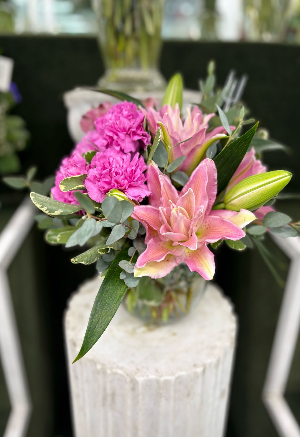 All Pink Arrangement IN THE COOLER 