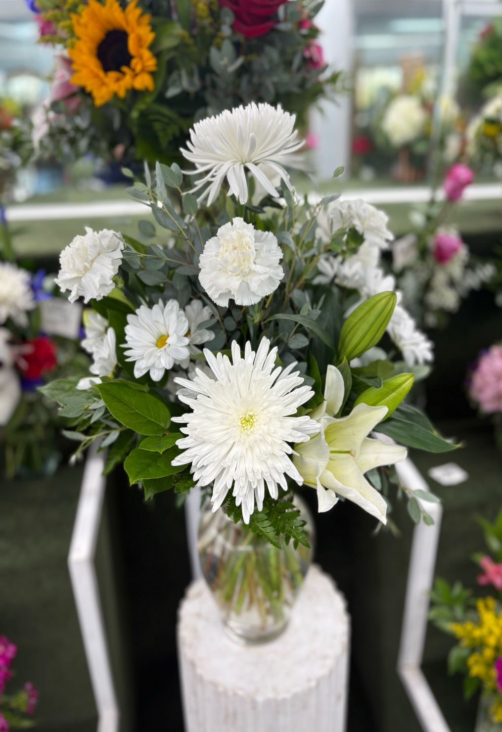 All White Sympathy Arrangement IN THE COOLER 