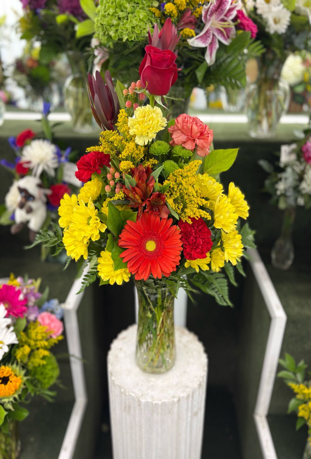 Bright Mix of Color Arrangement IN THE COOLER 