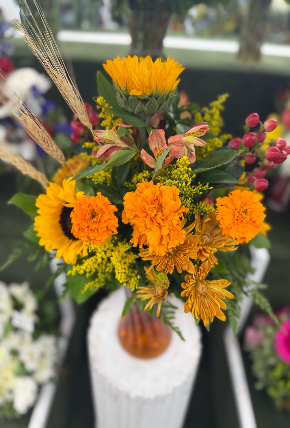 AUTUMN HARVEST ARRANGEMENT IN THE COOLER