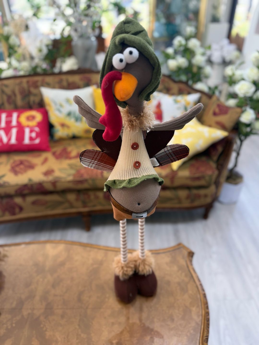 TAN TALL STANDING THANKSGIVING TURKEY 