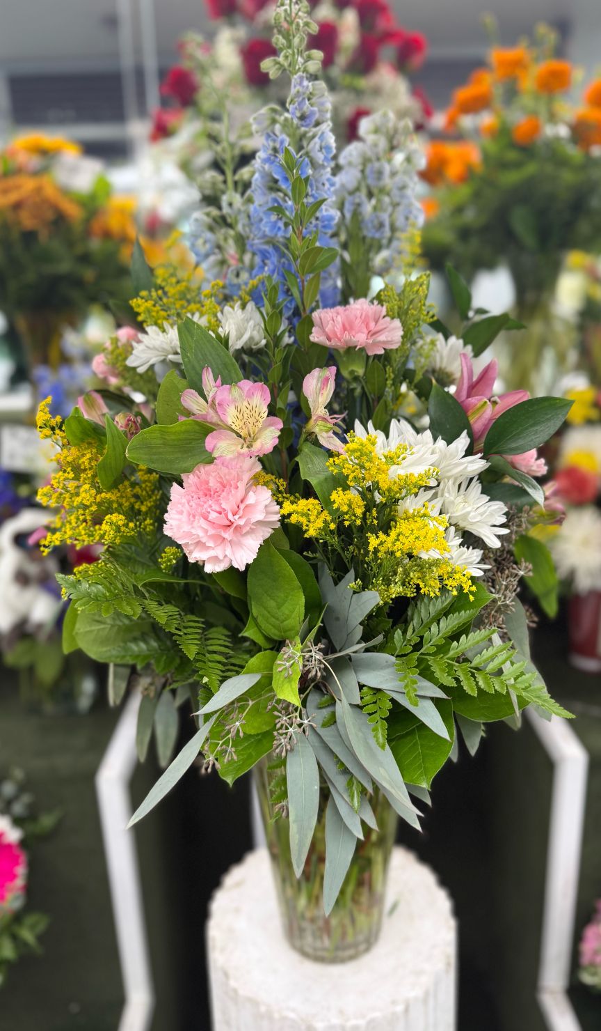 SOFT AND TALL ARRANGEMENT IN THE COOLER