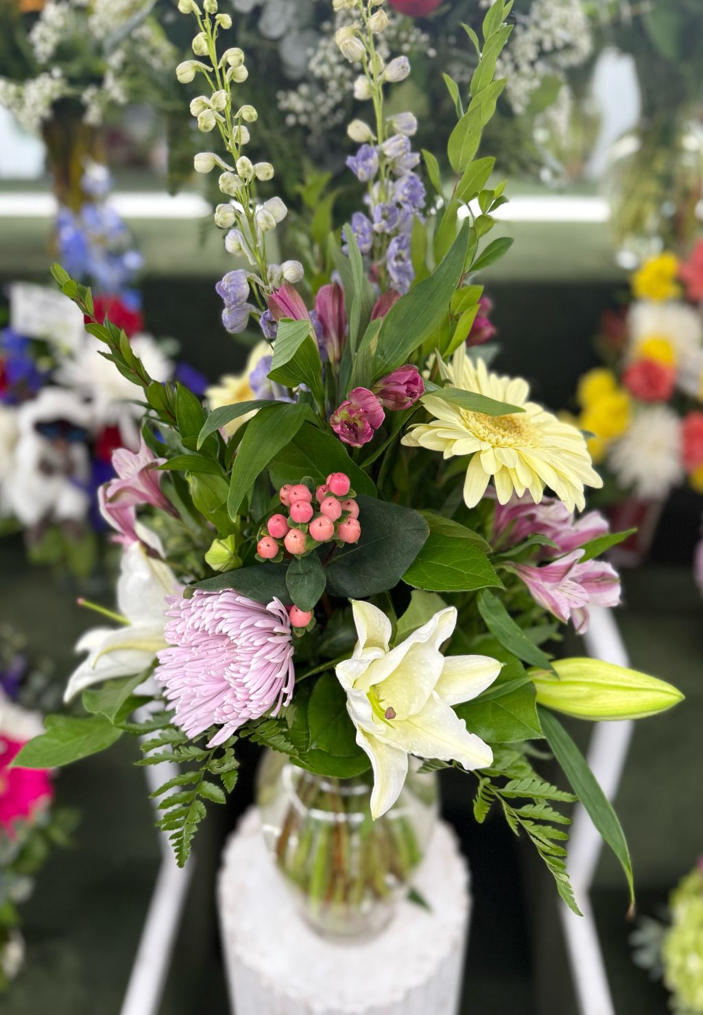 WILD PASTELS ARRANGEMENT IN THE COOLER