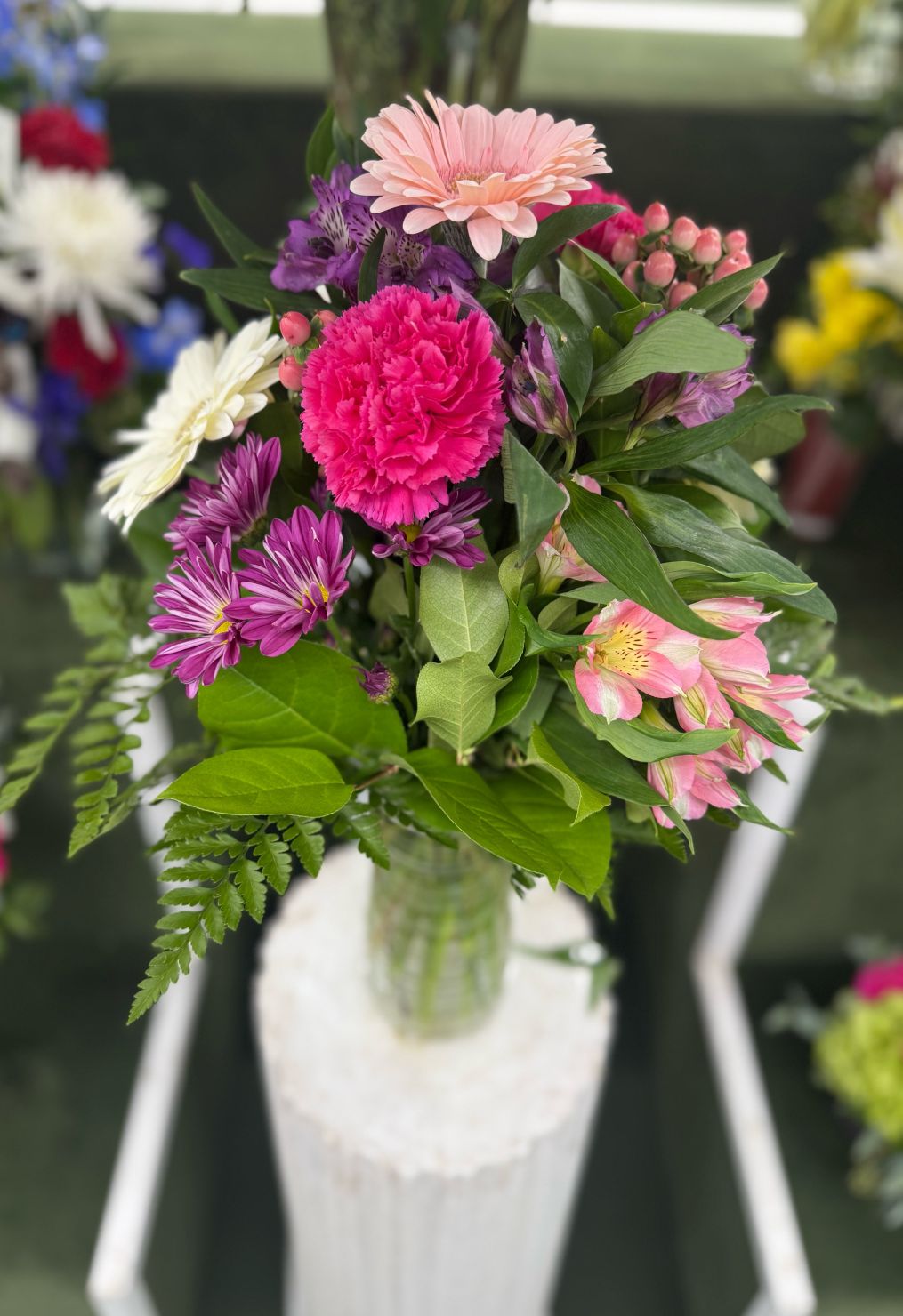 PINK PETALS ARRANGEMENT IN THE COOLER