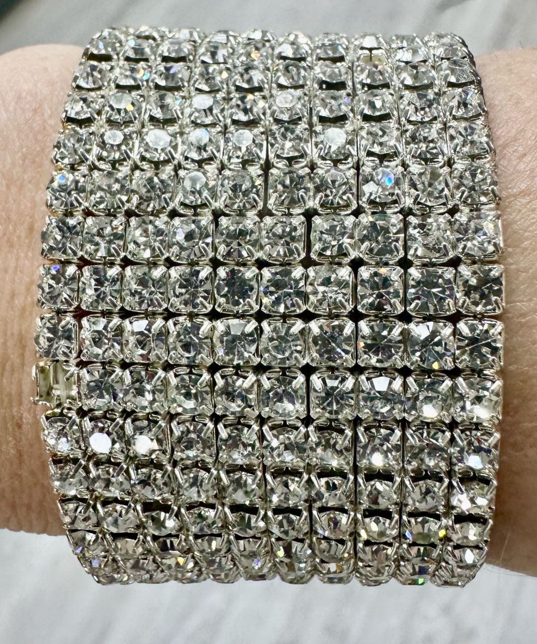 B- Thick Diamond Bling Wristlet 