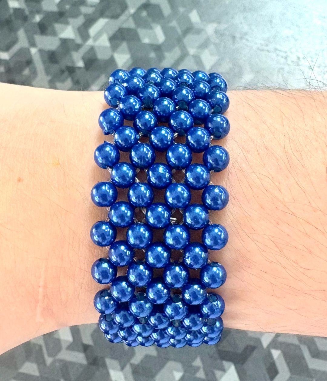 N - Blue Bead 