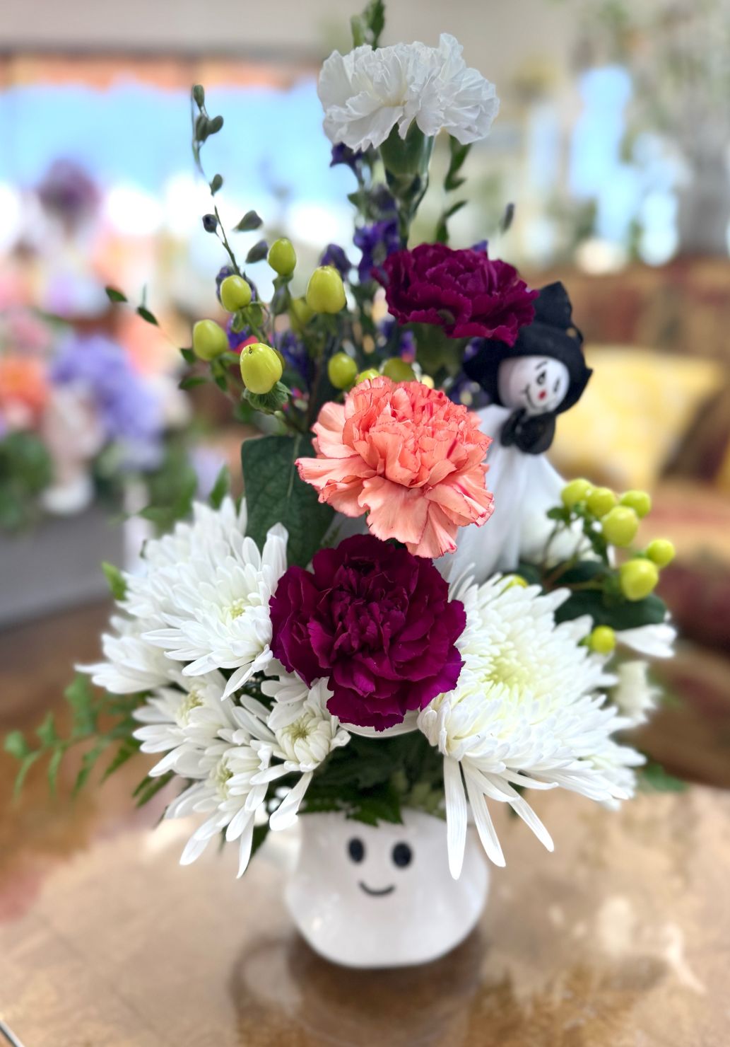 Boo Mug Blooms Arrangement